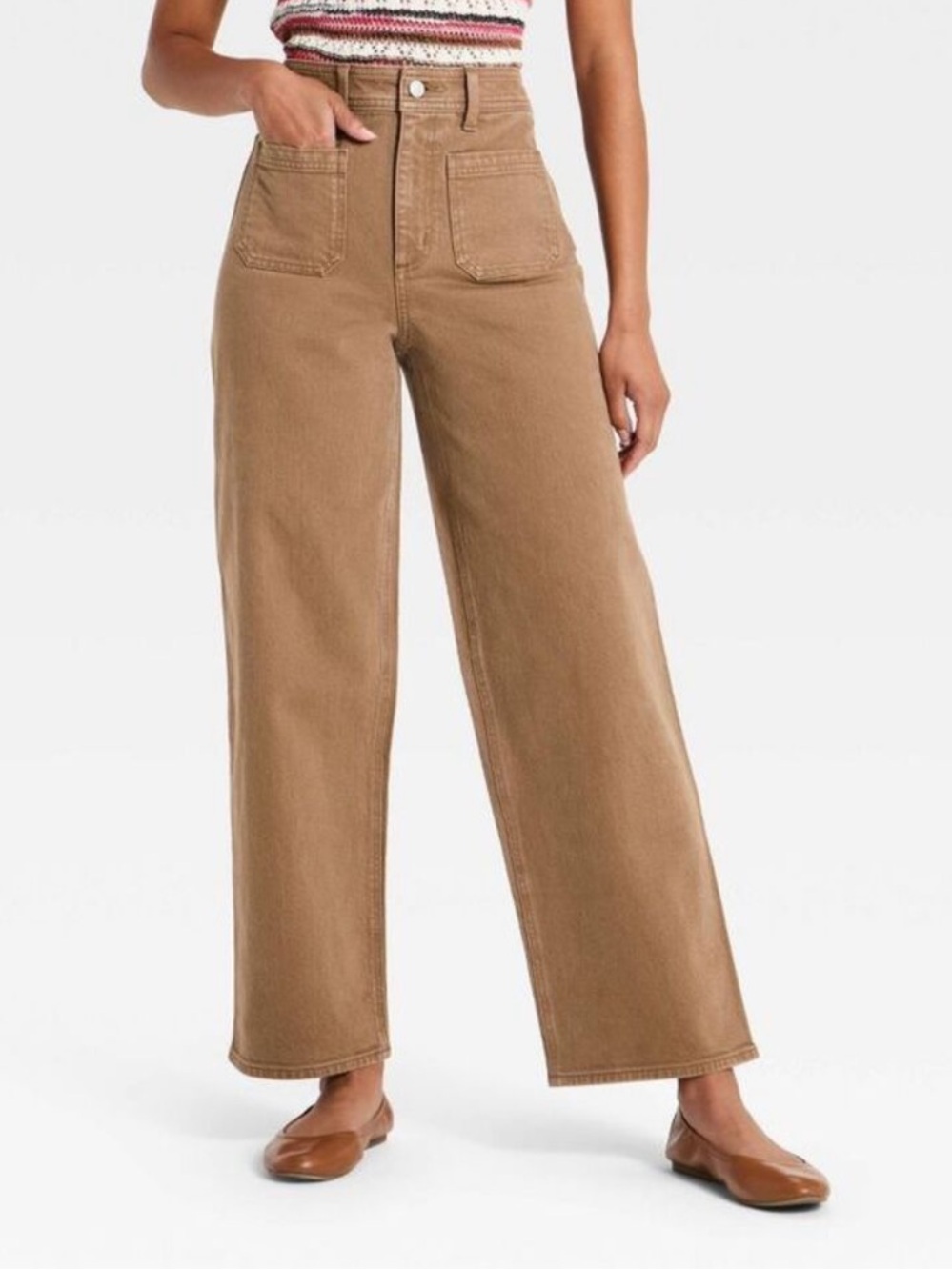 NWT Universal Thread Sailor Straight Leg brown jeans size 0